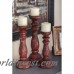 Fleur De Lis Living 3 Piece Wood Candlestick Set FDLV2496